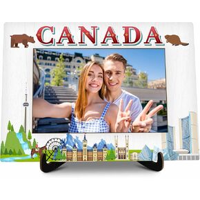Canada Picture Frame, Canada Travel Photo Frame Gift, Canada Gifts for Women Men Friends Couples Family, Canada Souvenirs for Wedding Engaged Honeymoon, Canada Vacation Tour Picture Frames Favors -43