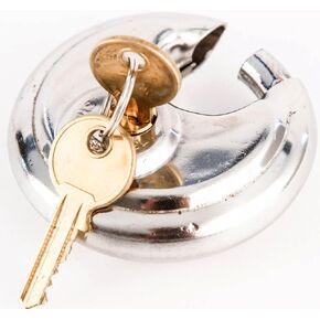 Red Hound Auto 2-3/4 Inches 70mm Stainless Disc Padlock Shackle Trailer Self Storage Single Lock with 2 Keys