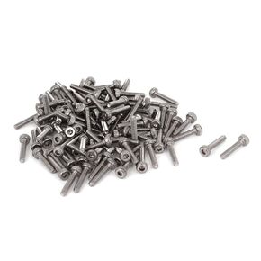 uxcell M2x10mm Stainless Steel Hex Key Socket Head Cap Bolts Screws 100pcs