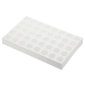 PATIKIL Vial Rack for 10ml Autosampler Vials, Vial Tray Holder 40-Well Stackable Test Tube Rack Vial Holder for Microcentrifuge Tubes, White