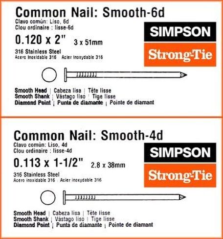 Vinnie Nail 4d & 6d الفولاذ المقاوم للصدأ ناعم شائع لبراميل البيرة والنبيذ in Kuwait