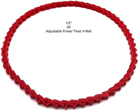 1/2 Inch x 5ft Power Twist V-Belt, Adjustable Link V Belt Type Z, Quick Attach Drive Belt for Drill Press Table Saw Sewing Machine in Saudi Arabia