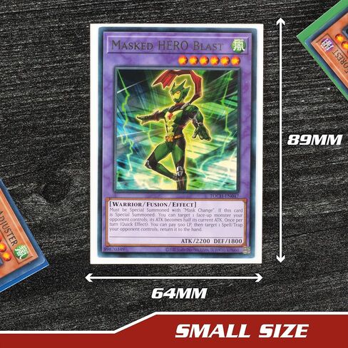 Monster Protectors Card Sleeves(300 Pack) -Small Size(64mm x 89mm) Bright Multi-Color Set of Card Protectors-Compatible with Yugioh & other Collectible TCGs & Sports Cards- Keep cards safe during play in Saudi Arabia