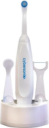 Cybersonic Classic Electric Toothbrush, Rechargable Power Toothbrush with Complete Dental Care Kit Including Tongue Scraper and Floss Heads in Saudi Arabia