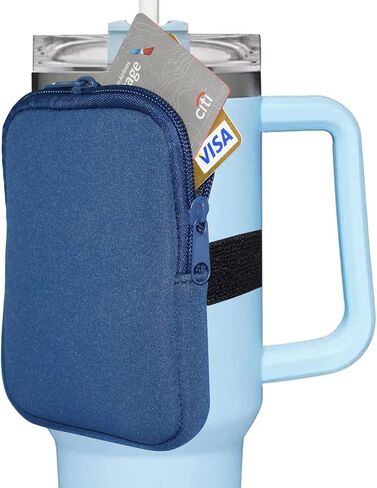 Water Bottle Pouch, Compatible with Stanley Quencher Adventure 40oz & Fit for Stanley IceFlow 20oz 30oz,Handheld Pocket for Safely Carry Cards Keys, Wallet, Earphone etc. Daily Necessities in Saudi Arabia