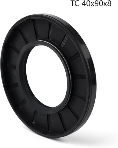 قطعة واحدة من ختم الزيت من XiKe، أختام الشفاه، TC 60 مم × 90 مم × 8 مم، سدادة عمود الزيت المحملة بنابض من مطاط النتريل المزدوج، مصممة لعمود التحمل، أسود in Kuwait