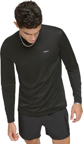 قميص DKNY رجالي طويل الأكمام سريع الجفاف بعامل حماية من الأشعة فوق البنفسجية 40+ in Saudi Arabia
