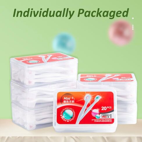 Mini Brushes-Disposable Toothbrushes with Toothpaste Travel Toothbrushes Portable for Work or Travel (Peppermint) in Saudi Arabia