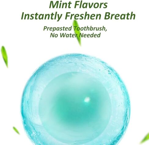Mini Brushes-Disposable Toothbrushes with Toothpaste Travel Toothbrushes Portable for Work or Travel (Peppermint) in Saudi Arabia