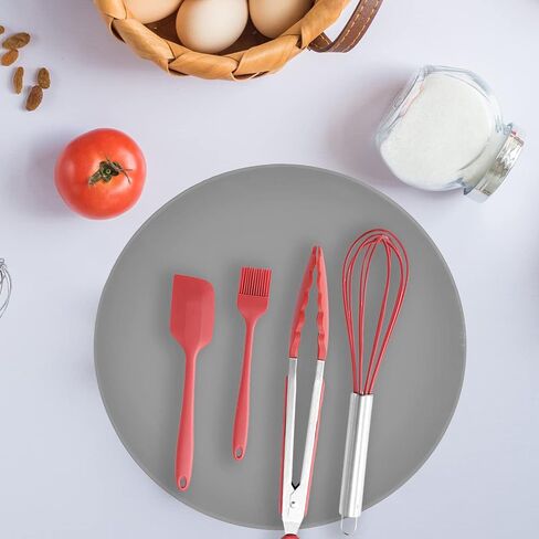KooMall 12 10 8 Inch Multi-use Microwave Mat, Trivet, Pot Holders, Drying, Baking, Place Mat, Utensils Rest, Silicone Cover Pad for Hot Pot Pans Bowls Plates Dishes Kitchen Counter,Heat Resistant,Gray in Saudi Arabia