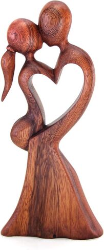 NOVICA Loves Kiss Wood Sculpture in Saudi Arabia