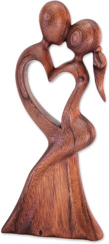 NOVICA Loves Kiss Wood Sculpture in Saudi Arabia