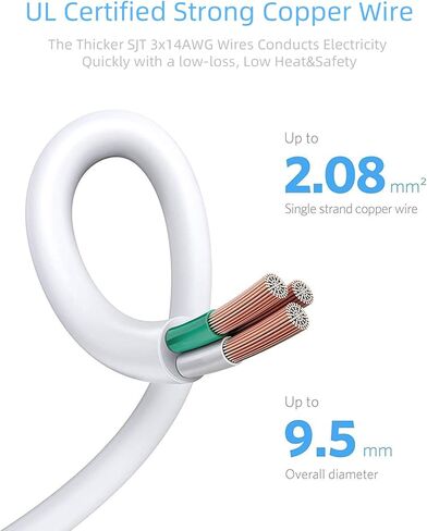 BESTEK 4,000 Joules Surge Protector with USB,6 Feet Extension Cord Power Strip with 8 AC Outlets 15A 1875W,5V 4.2A 4 USB Charging Ports Desktop Charging Station,Wide Spaced Outlet for Large Plug,Black in Kuwait