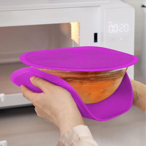 KooMall 12 10 8 Inch Multi-use Microwave Mat, Trivet, Pot Holders, Drying, Baking, Place Mat, Utensils Rest, Silicone Cover Pad for Hot Pot Pans Bowls Plates Dishes Kitchen Counter,Heat Resistant,Gray in Saudi Arabia