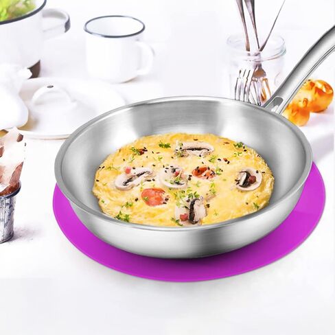 KooMall 12 10 8 Inch Multi-use Microwave Mat, Trivet, Pot Holders, Drying, Baking, Place Mat, Utensils Rest, Silicone Cover Pad for Hot Pot Pans Bowls Plates Dishes Kitchen Counter,Heat Resistant,Gray in Saudi Arabia