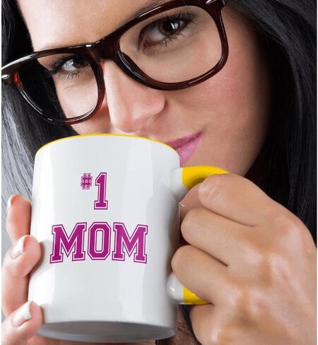 3dRose #1 Mom Mug, 15 oz, Ceramic in Saudi Arabia