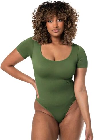 HeyShape - Square Neck Thong Bodysuit in Kuwait