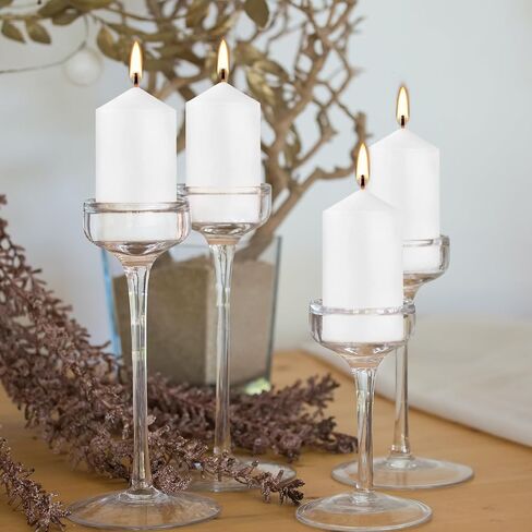 Set of 20 White Pillar Candles,Dripless and Smokeless Dinner Candle, 2x4" Pillar Candles for Parties Weddings Lantern Home Décor in Saudi Arabia