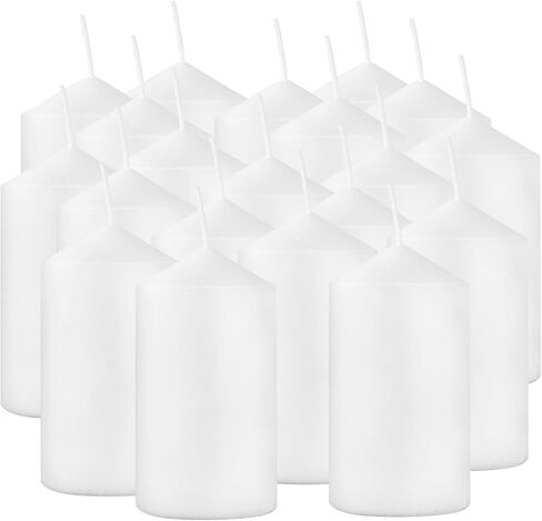 Set of 20 White Pillar Candles,Dripless and Smokeless Dinner Candle, 2x4" Pillar Candles for Parties Weddings Lantern Home Décor in Saudi Arabia