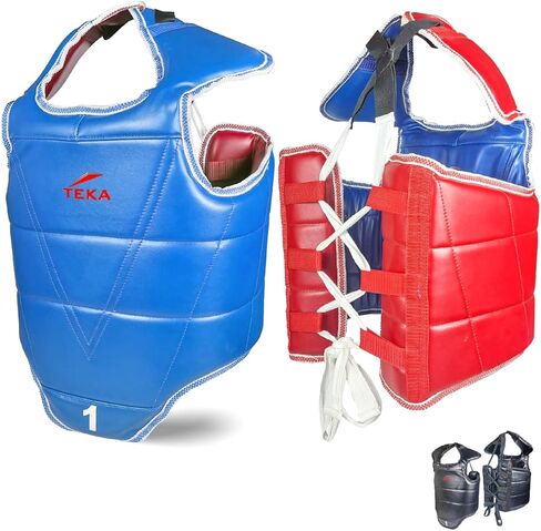 Victorbudo USA Boxing Body Protector Reversible, Kickboxing MMA Muay Thai Chest Guard, Sparring Training Heavy Punching, Adjustable Shield, Martial Arts Upper Belly Protection Pad, Taekwondo in Saudi Arabia