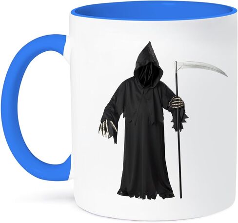 مج 3dRose Halloween Creepy Grimm Reaper، 11 أونصة، أسود in Saudi Arabia