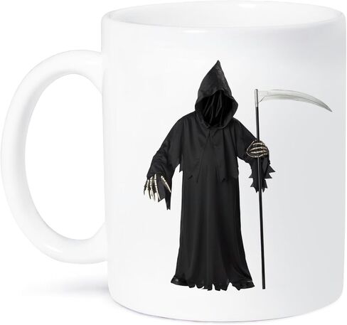 مج 3dRose Halloween Creepy Grimm Reaper، 11 أونصة، أسود in Saudi Arabia