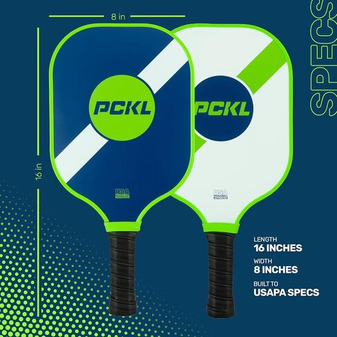Pickleball Starter Bundle Series 2 Paddles and 4 Pickleball Balls Set | USA Pickleball Approved | Fiberglass Face with Large Sweet Spot | Honeycomb Core in Saudi Arabia