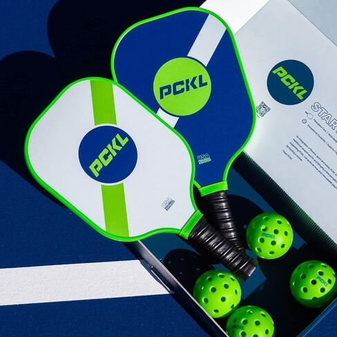 Pickleball Starter Bundle Series 2 Paddles and 4 Pickleball Balls Set | USA Pickleball Approved | Fiberglass Face with Large Sweet Spot | Honeycomb Core in Saudi Arabia