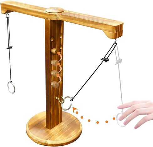 Ring Toss Games for Adults, Wooden Hook and Ring Game, Outdoor Indoor Games, Table Top Games for Bars, Home, Party, Patio Decor Great Yard Games 11.81" X 13" Large Size in Saudi Arabia