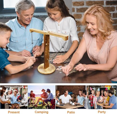 Ring Toss Games for Adults, Wooden Hook and Ring Game, Outdoor Indoor Games, Table Top Games for Bars, Home, Party, Patio Decor Great Yard Games 11.81" X 13" Large Size in Saudi Arabia