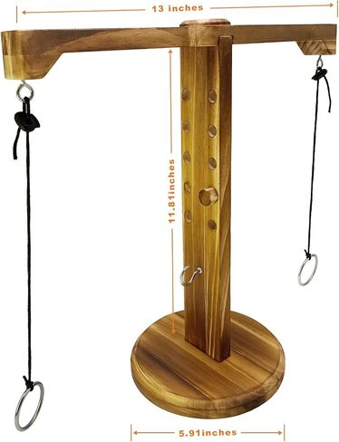 Ring Toss Games for Adults, Wooden Hook and Ring Game, Outdoor Indoor Games, Table Top Games for Bars, Home, Party, Patio Decor Great Yard Games 11.81" X 13" Large Size in Saudi Arabia