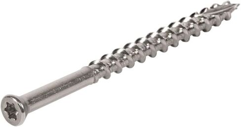 DeckWise #8x2-1/2" Stainless Steel Trim-Head Deck Screws, Hardwood Brown, T15 Head, Covers 50 Sq. Ft. of Decking (100 Pack) in Saudi Arabia