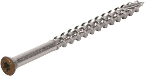 DeckWise #8x2-1/2" Stainless Steel Trim-Head Deck Screws, Hardwood Brown, T15 Head, Covers 50 Sq. Ft. of Decking (100 Pack) in Saudi Arabia
