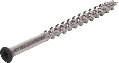 DeckWise #8x2-1/2" Stainless Steel Trim-Head Deck Screws, Hardwood Brown, T15 Head, Covers 50 Sq. Ft. of Decking (100 Pack) in Saudi Arabia