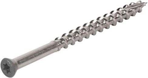 DeckWise #8x2-1/2" Stainless Steel Trim-Head Deck Screws, Hardwood Brown, T15 Head, Covers 50 Sq. Ft. of Decking (100 Pack) in Saudi Arabia