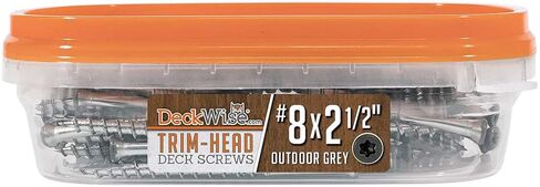 DeckWise #8x2-1/2" Stainless Steel Trim-Head Deck Screws, Hardwood Brown, T15 Head, Covers 50 Sq. Ft. of Decking (100 Pack) in Saudi Arabia