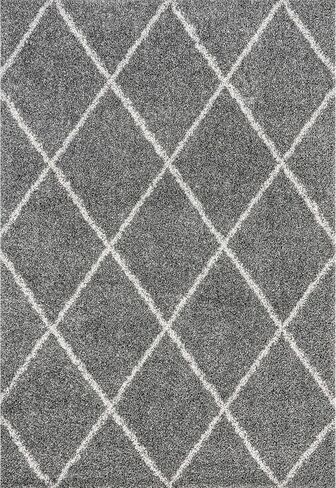 nuLOOM Tess Moroccan Shag Area Rug - 7x9 Shag Area Rug Modern/Contemporary Dark Grey/Ivory Rugs for Living Room Bedroom Dining Room Nursery in Saudi Arabia