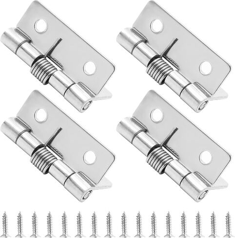 Yoohey 4PCS 1.5 Inch Spring Hinge Self Closing Hinge, 304 Stainless Steel Spring Door Hinges, Self Closing in Saudi Arabia