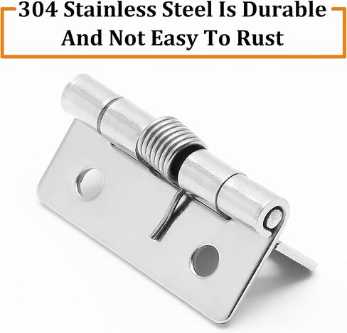 Yoohey 4PCS 1.5 Inch Spring Hinge Self Closing Hinge, 304 Stainless Steel Spring Door Hinges, Self Closing in Saudi Arabia