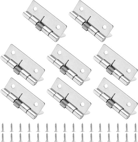 Yoohey 4PCS 1.5 Inch Spring Hinge Self Closing Hinge, 304 Stainless Steel Spring Door Hinges, Self Closing in Saudi Arabia