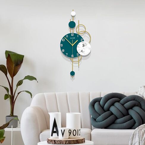 Large Modern Wall Clock for Living Room Decor Kitchen Big Wall Clock for Bedroom Silent Decorative Office Non Ticking Battery Operated Watch Balloon in Saudi Arabia