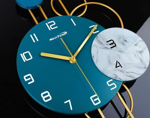Large Modern Wall Clock for Living Room Decor Kitchen Big Wall Clock for Bedroom Silent Decorative Office Non Ticking Battery Operated Watch Balloon in Saudi Arabia