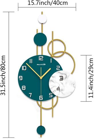 Large Modern Wall Clock for Living Room Decor Kitchen Big Wall Clock for Bedroom Silent Decorative Office Non Ticking Battery Operated Watch Balloon in Saudi Arabia