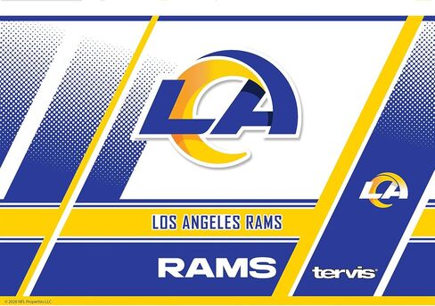 كوب Tervis ذو الجدران الثلاثية NFL Los Angeles Rams المعزول يحافظ على المشروبات باردة وساخنة، 30oz - من الفولاذ المقاوم للصدأ، حافة in Saudi Arabia