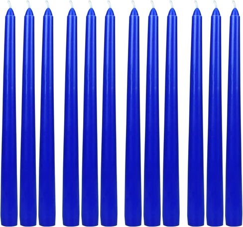 12-Piece Taper Candles, 10-Inch, Blue in Saudi Arabia