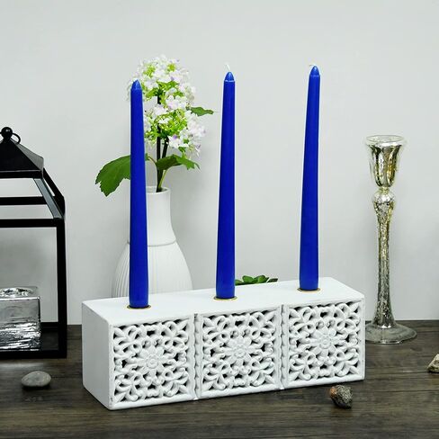 12-Piece Taper Candles, 10-Inch, Blue in Saudi Arabia