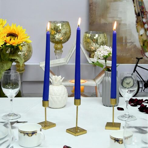 12-Piece Taper Candles, 10-Inch, Blue in Saudi Arabia