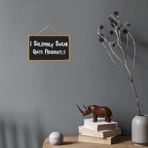 Room of Requirement | Home Decorative Signs House Signs Fantasy and Wizardry Theme Welcome Sign Wizardry Hanging Plaque Magic Gift Bedroom Toilet Wood Sign 6" x 11" (Black-82) in Saudi Arabia