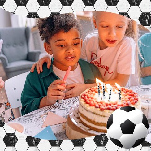 12pcs Black and White Checkered Flag Candles, Soccer Party Birthday Candles Charm Racing Cars Themed Candle for Sports Fans Birthday Wedding Cake Decoration Victory Sports-Themed Kids Supplies in Saudi Arabia
