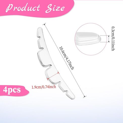 Anti Slip Shoe Grips,2 Pairs Invisible Anti-Slip High Heel Pads Stickers Sandal Strap Cushion Strips Silicone Forefoot Heel Grips Self-Adhesive Toe Pads Non-slip Clear Heel Straps for Women Girls in Saudi Arabia